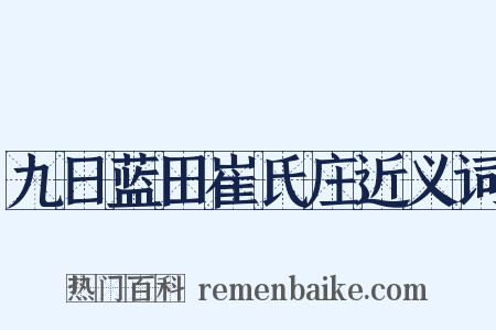 九日蓝田崔氏庄近义词是什么意思的图片
